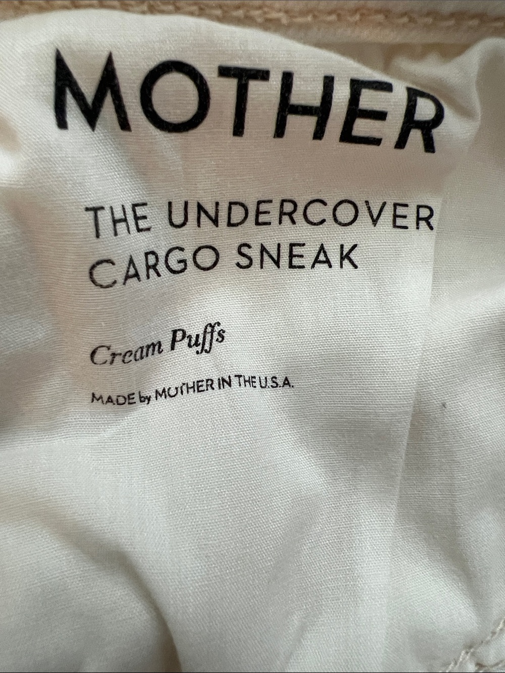 MOTHER The Undercover Cargo Sneak Wide Leg Cream Puffs Size 30 - Picture 13 of 16